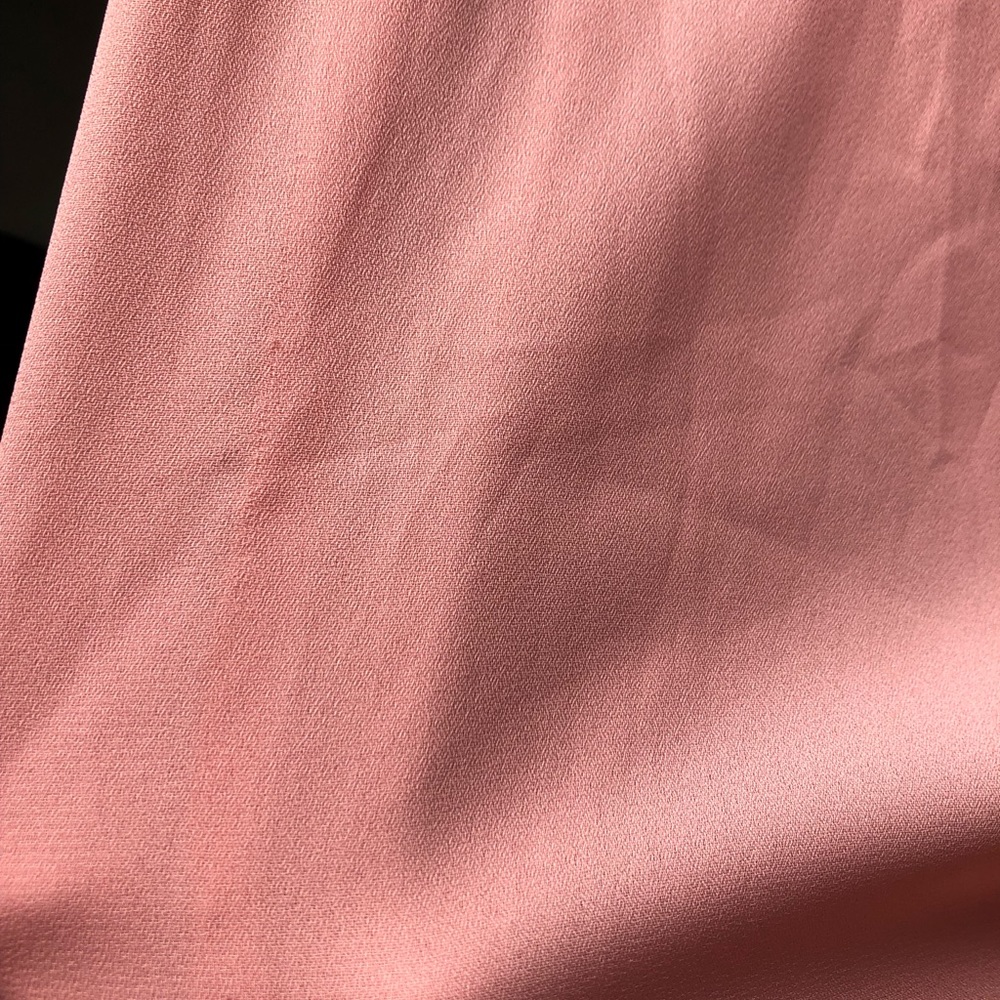 Blush Deep Pink High Neck Lace Detail Full Length Maxi Dress M Suit Size 10 - Picture 4 of 4